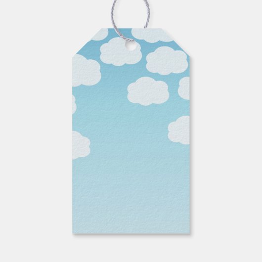 Moderne roze ballonnen baby meisje eerste verjaard cadeaulabel (Achterkant)