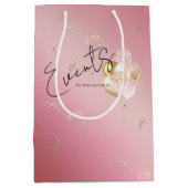 Moderne roze ballonnen promo Gift Bag Medium Cadeauzakje (Voorkant)