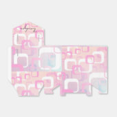 Moderne Roze Bedank Doosje (Uitgevouwen)