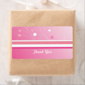 Moderne Roze Bedankt Label (Insitu)