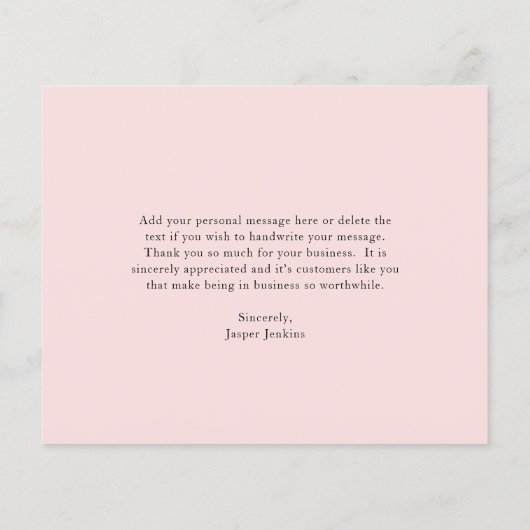 Moderne roze begroting Business - Hartelijk dank v Flyer (Achterkant)