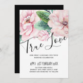 Moderne roze begroting voor zwarte bruiloft (Voorkant / Achterkant)