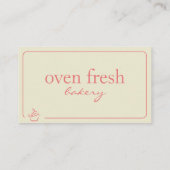 Moderne Roze Beige Cupcake Bakkerij Visitekaartje (Achterkant)