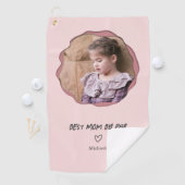 Moderne Roze Beste Moeder door Par-foto Golfhanddoek (Insitu)