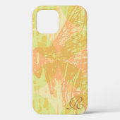 Moderne roze bijen en monogram Case-Mate iPhone case (Achterkant)