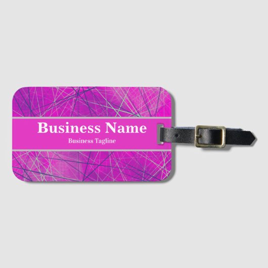 Moderne roze, blauw en grijs Abstract Bagagelabel (Voorkant (horizontaal))