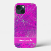 Moderne roze, blauw en grijs Abstract Case-Mate iPhone Case (Achterkant)