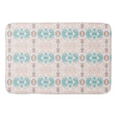 Moderne roze & blauw Franse bloemen Abstract Badmat (Voorkant)
