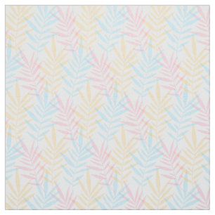 Moderne roze blauw geel Waterverf palmboom Stof