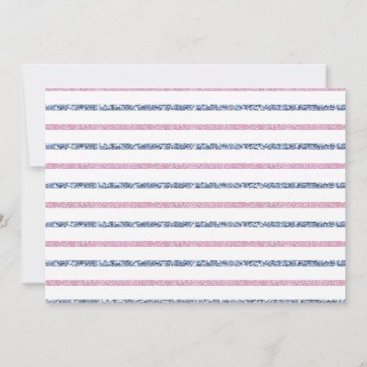 Moderne Roze Blauwe Ballonnen Geslacht Onthulling  Kaart (Achterkant)