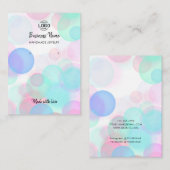 Moderne roze blauwe belletjes oorbellen Kaart Visitekaartje (Voorkant / Achterkant)
