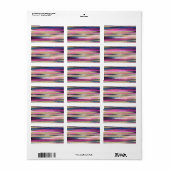 Moderne roze blauwe glitter penseel verf etiket (Full Sheet)