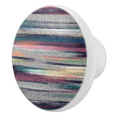 Moderne roze blauwe glitter penseel verf keramische knop (Rechts)