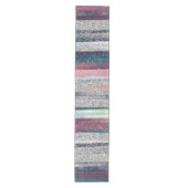 Moderne roze blauwe glitter penseel verf medium tafelloper (Voorkant)