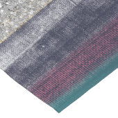 Moderne roze blauwe glitter penseel verf medium tafelloper (Hoek)