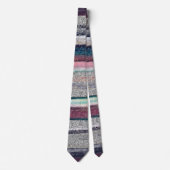 Moderne roze blauwe glitter penseel verf stropdas (Voorkant)