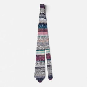 Moderne roze blauwe glitter penseel verf stropdas