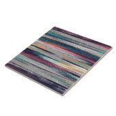 Moderne roze blauwe glitter penseel verf tegeltje (Zijkant)