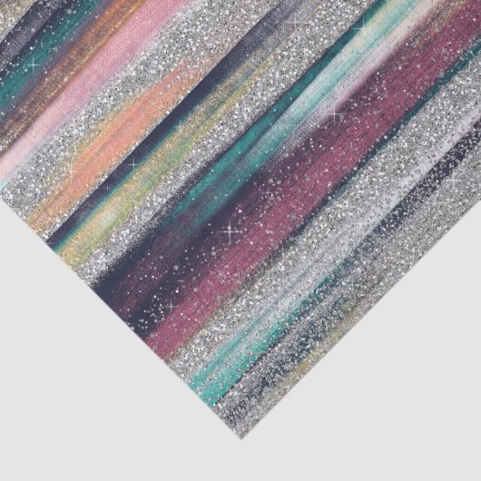 Moderne roze blauwe glitter penseel verf tissuepapier (Detail)