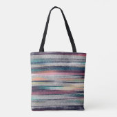 Moderne roze blauwe glitter penseel verf tote bag (Achterkant)