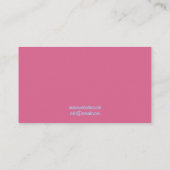 Moderne Roze & Blauwe Kunstenaar Gezicht Schilder Visitekaartje (Achterkant)