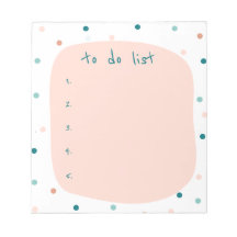 Moderne Roze Blauwe Stippen To-Do Lijst Organisati