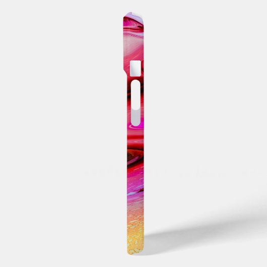 moderne Roze Blauwe Swirl Marmeren Waterverf Case-Mate iPhone Case (Achterkant / Links)