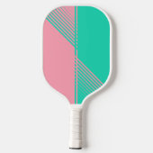 Moderne roze Blauwgroen sporten Split Fade Pickleball Paddle (Achterkant)