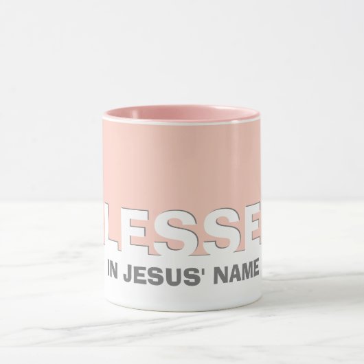 Moderne roze BLESSEN in Jezus' naam Christelijke M Mok (Midden)