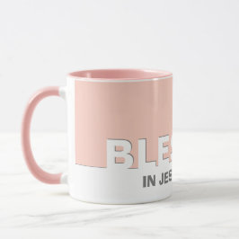 Moderne roze BLESSEN in Jezus' naam Christelijke M Mok