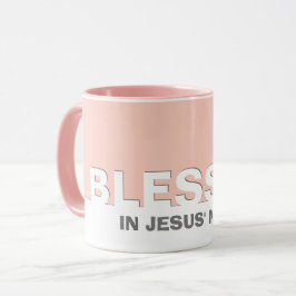 Moderne roze BLESSEN in Jezus' naam Christelijke M Mok