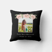 Moderne, roze bloem afstuderen klasse 2021 kussen (Achterkant)