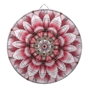 Moderne Roze Bloem Dartbord