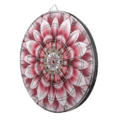 Moderne Roze Bloem Dartbord (Voorkant Rechts)