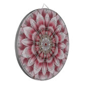 Moderne Roze Bloem Dartbord (Voorkant Links)