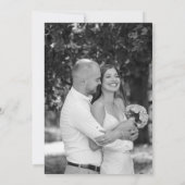 Moderne Roze Bloem Foto Bruiloft Save the Date Kaart (Achterkant)