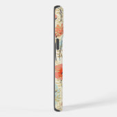 Moderne Roze Bloem Glitter Chic Gepersonaliseerde iPhone Hoesje (Rechterkant)