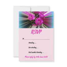 Moderne Roze Bloem Streep RSVP