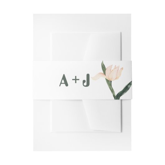 Moderne roze bloem uitnodigingen wikkel (Voorkant Voorbeeld)