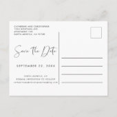 Moderne Roze Bloem Waterverf Aankondigingskaart (Achterkant)