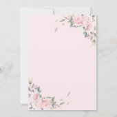 Moderne roze bloemen 18e verjaardag kaart (Achterkant)