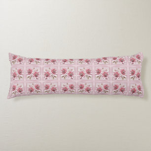 Moderne Roze Bloemen Body Kussen