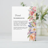 Moderne Roze Bloemen Details Moslim Uitnodiging Informatiekaartje (Staand voorkant)