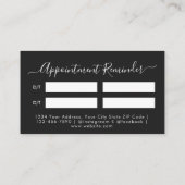 Moderne Roze Bloemen Diamanten Glitter Beauty Salo Afsprakenkaartje (Achterkant)