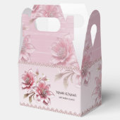 Moderne Roze Bloemen Favoriete Doos Bedankdoosjes (Geopend)