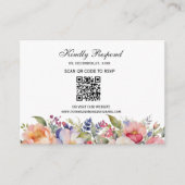 Moderne Roze Bloemen Islamitische Moslim Uitnodigi Informatiekaartje (Voorkant)