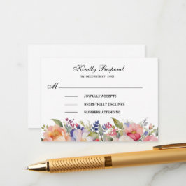 Moderne Roze Bloemen Islamitische Moslim Uitnodigi Informatiekaartje