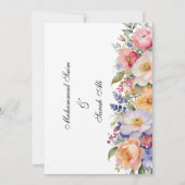 Moderne Roze Bloemen Islamitische Moslim Uitnodigi Kaart (Achterkant)