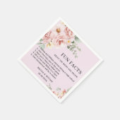 Moderne Roze Bloemen Leuke Feiten Trouwen Servet (Hoek)