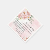Moderne Roze Bloemen Leuke Feiten Trouwen Servet (Hoek)